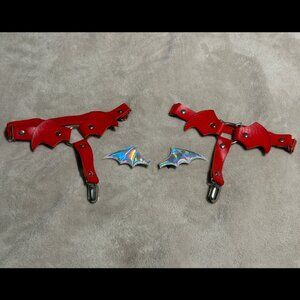 Bat Garter Belt Set & Hair Clips